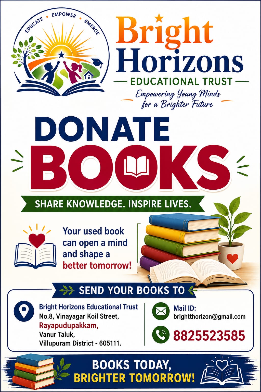 புத்தக தானம் — Book Collection Drive Details